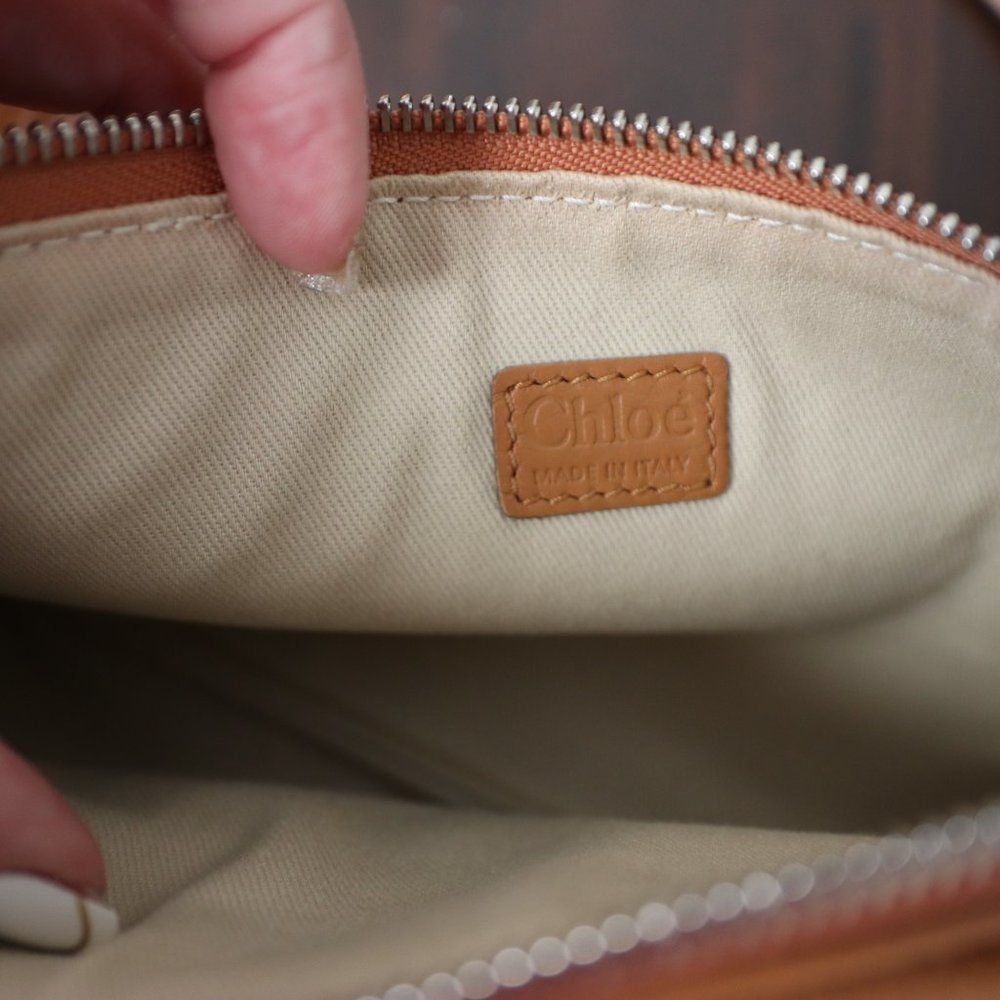 Chloe Sepia/Cinnamon Colored Pebbled Leather Shoulder Bag - Picture 13 of 15